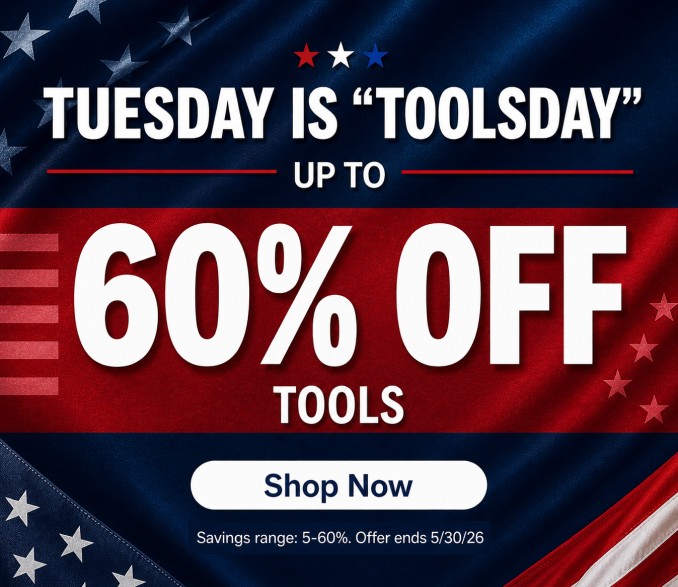 Up to 60% off select tools